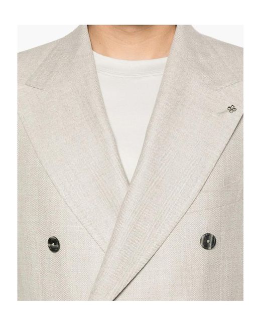 Tagliatore Natural Long-Sleeved Suit Jacket for men