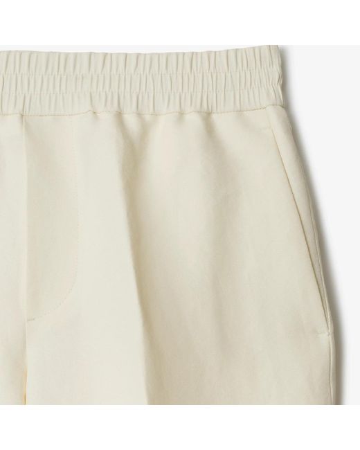 Burberry White Tapered-Leg Tailored Trousers