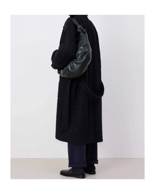 Lemaire Black Large Croissant Leather Bag