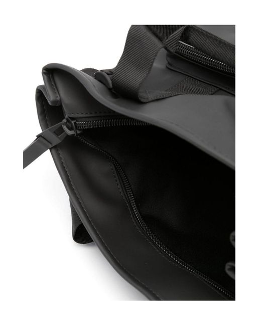 Rains Black Texel Tote Backpack for men