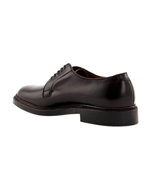Alden Brown Plain Toe Derby Shoes for men