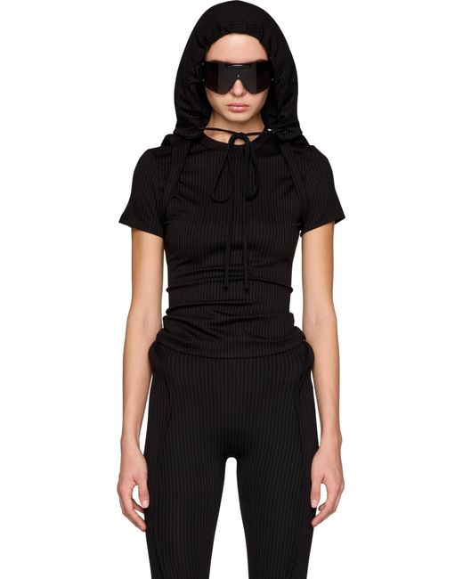 OTTOLINGER Black Detachable-Hoodie T-Shirt