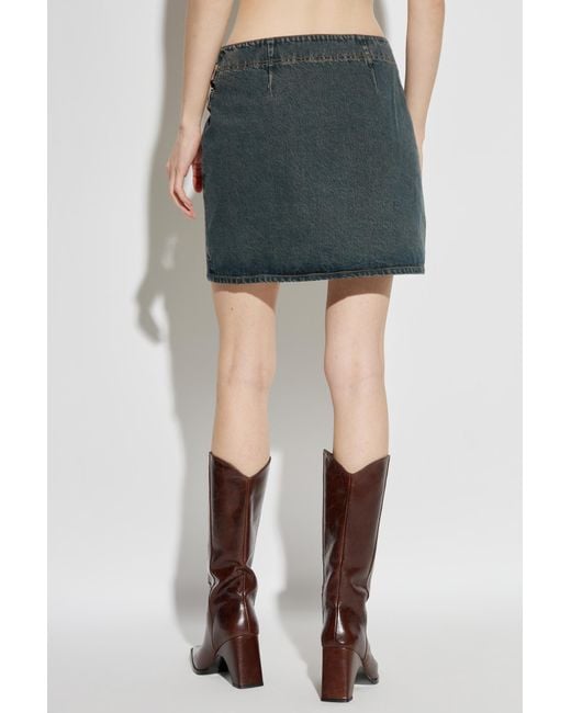 Samsøe & Samsøe Green Buckle Mini Skirt