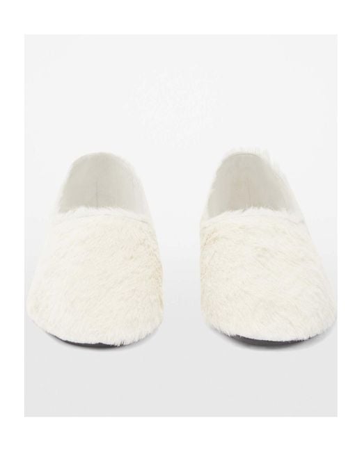 Jil Sander White Slip-On Ballerina Flats