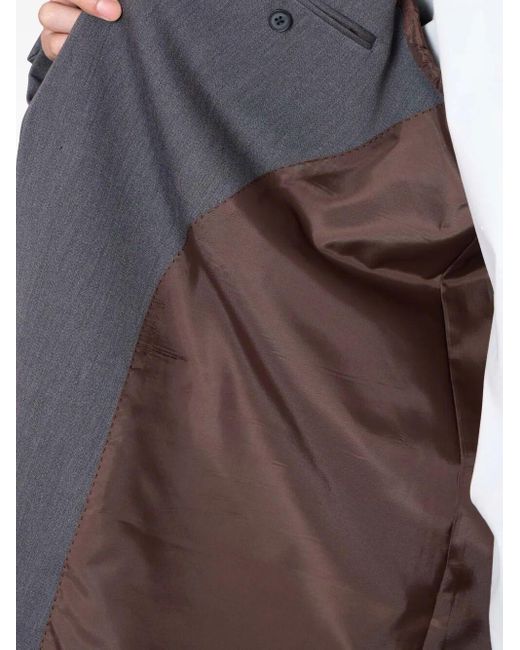 Kolor Blue Single-Breasted Panel-Detail Coat for men