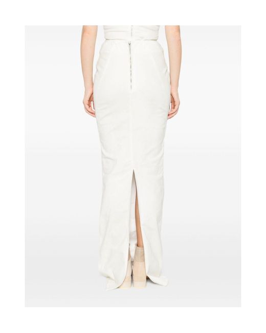Entire studios White Channel Denim Skirt