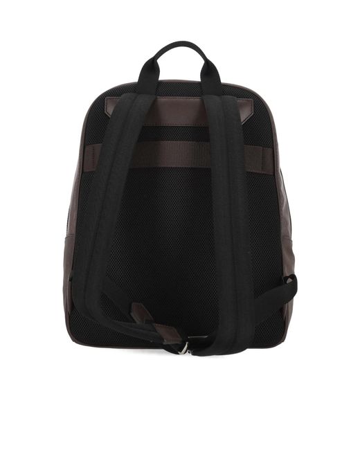 Bally Black Mavrick Leather Backpack for men
