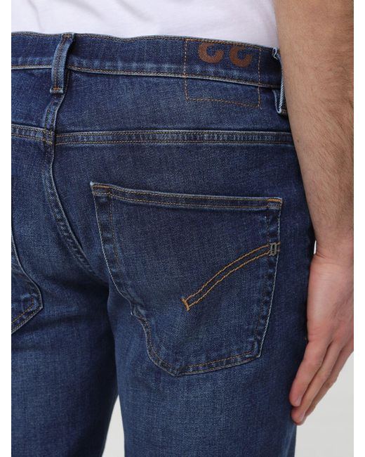 Dondup Blue Brighton Logo Detailed Carrot Jeans for men