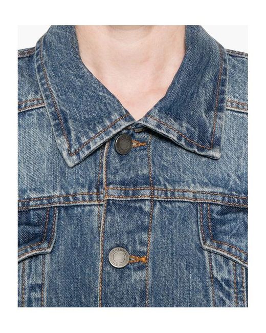 Haikure Blue Button-Fastening Denim Jacket