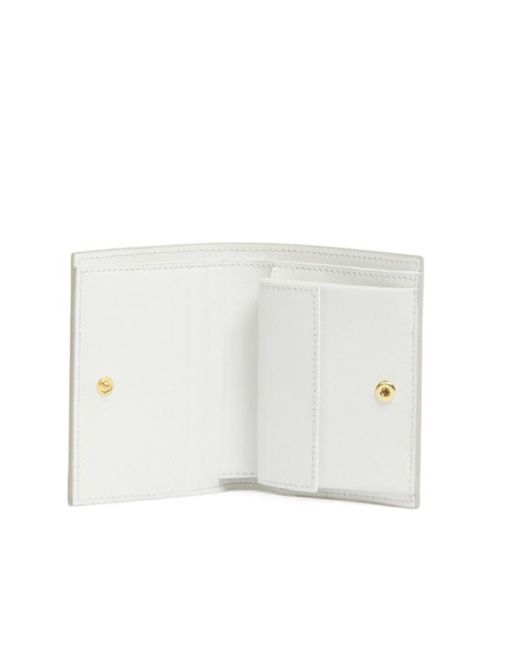 Marni White Saffiano Bi-Fold Wallet