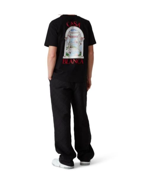 Casablanca Black Jacquard Cargo Trousers for men