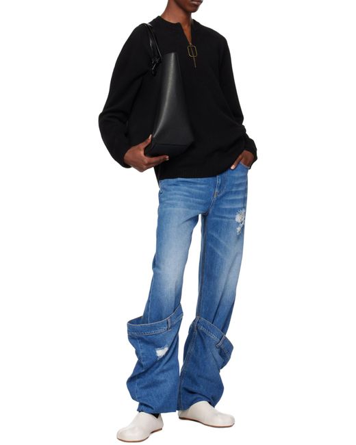 J.W. Anderson Blue Jw Anderson Half-Zip Jumper for men