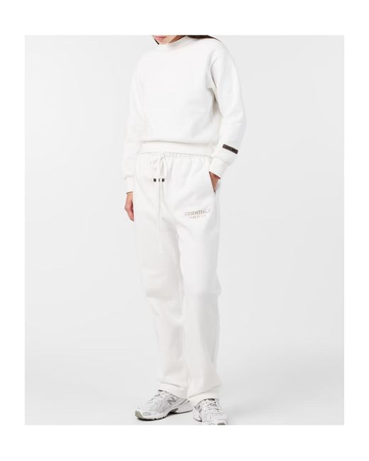 Fear Of God White Emblem Patch Drawstring Sweatpants