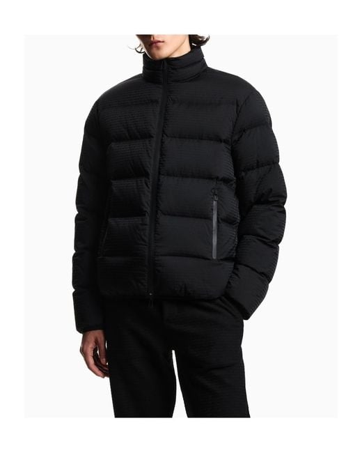 Emporio Armani Blue Zip-Up Padded Jacket for men