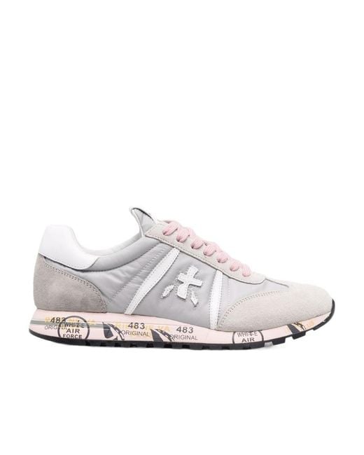 Premiata White Logo Casual Shoes