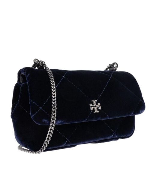Tory Burch Black Mini Kira Logo Plaque Crossbody Bag