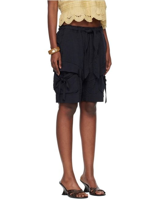 Isabel Marant Blue Isabel Marant Étoile Bermia Tie Detailed Shorts