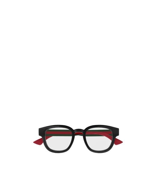 Gucci White Eyewear Square Frame Glasses for men
