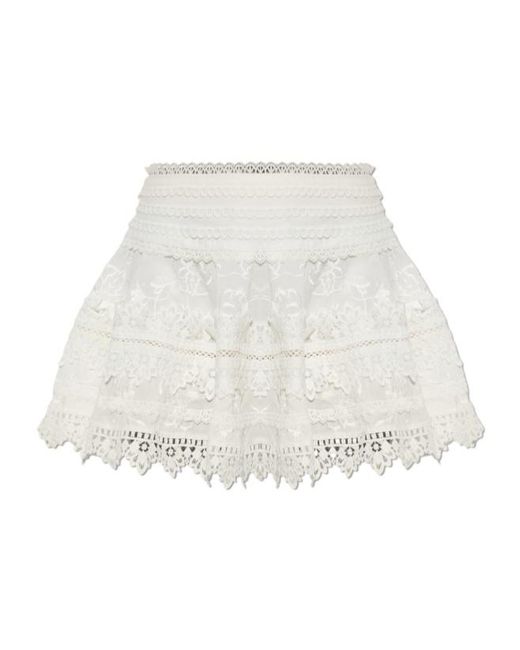 AllSaints White Short A-Line Skirt