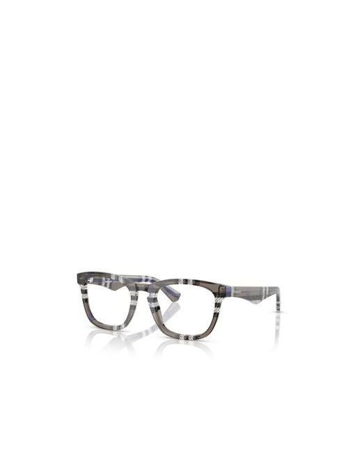 Burberry White Eyewear Square Frame Glasses for men