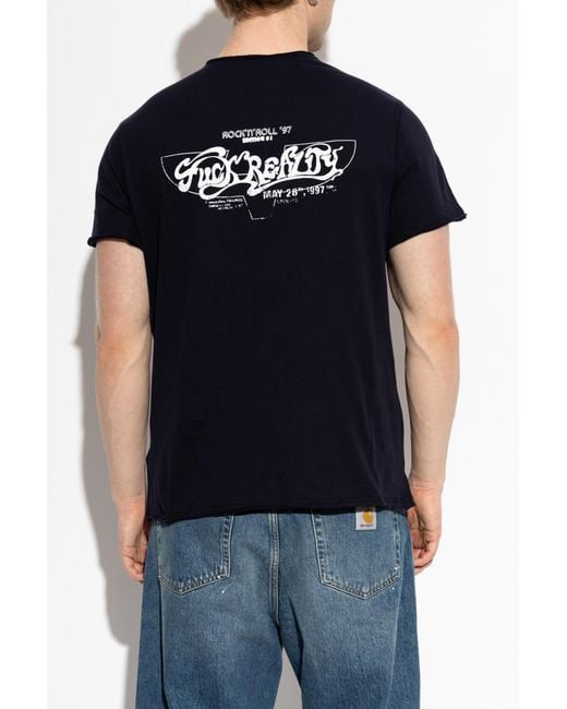 Zadig & Voltaire Black Monastir Button-Detail T-Shirt for men