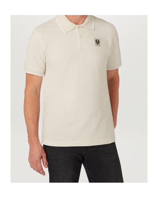 Belstaff White Logo Polo Shirt for men