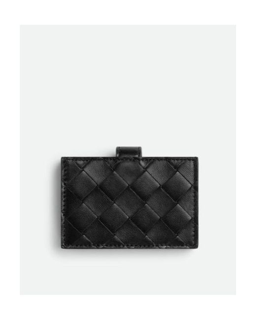 Bottega Veneta Black Intrecciato Accordion Card Holder