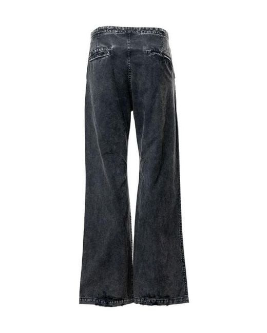 Maison Mihara Yasuhiro Blue Distressed Paint-Splatter Jeans for men
