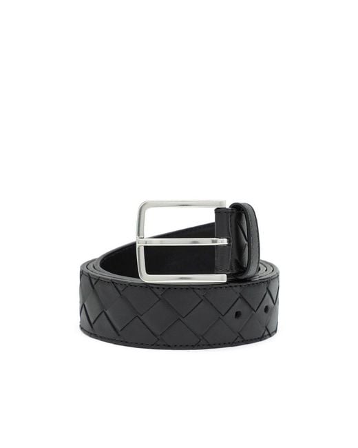 Bottega Veneta White Woven Buckled Belt for men