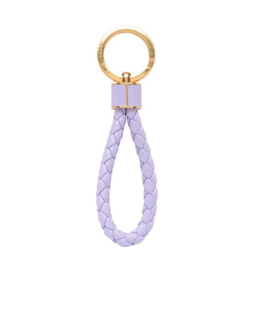 Bottega Veneta White Logo Key Ring