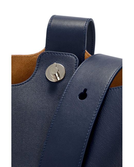 Loewe Blue Medium Pebble Bucket Bag