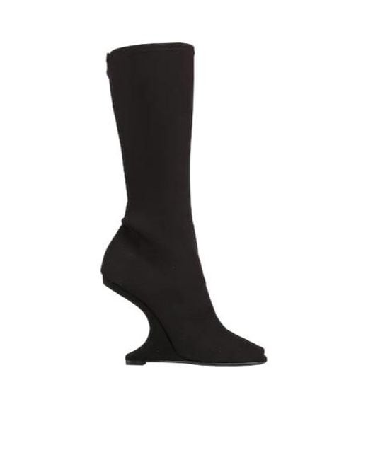 Rick Owens Black Simple Open Boots