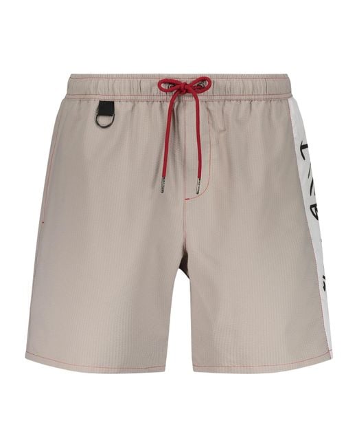 Iceberg Gray Logo Panel Swim Shorts for men