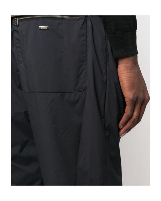 Herno Blue Drawstring Casual Pants for men