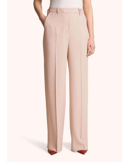 Kiton White Luxe Satin Trousers