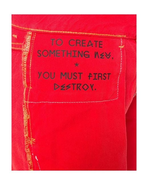 Unravel Project Red Logo Skinny Jeans