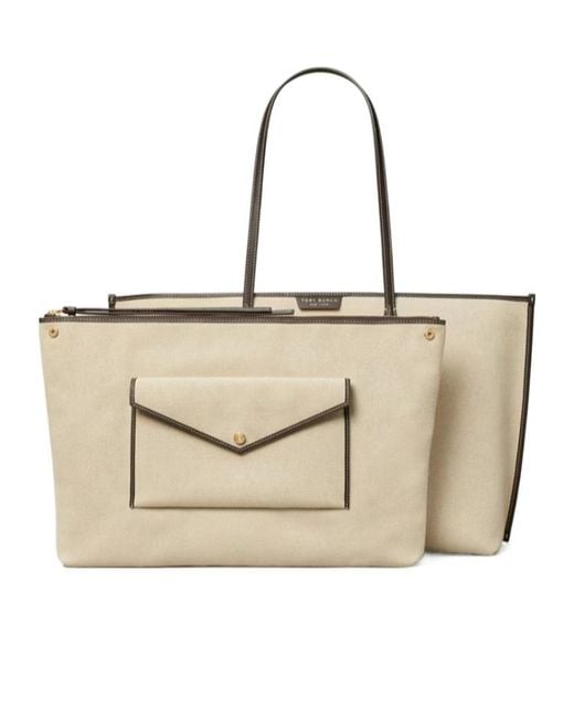 Tory Burch Natural Perry Shopper Bag