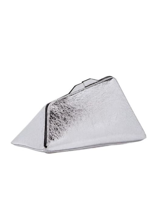 The Attico Gray The 8.30 Pm Oversized Clutch Bag