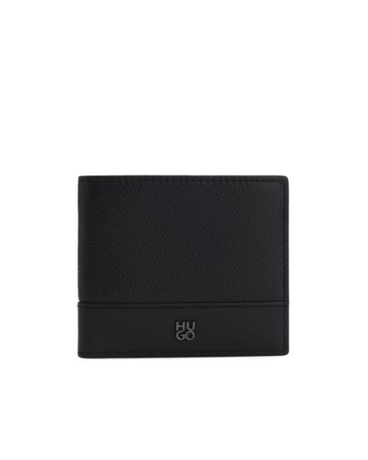 Boss Black Logo-Plaque Leather Wallet for men