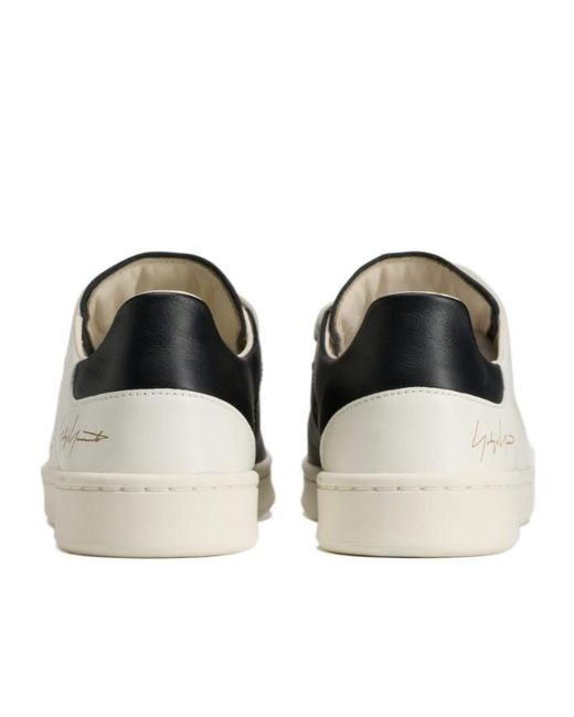 Y-3 White Perforated Low-Top Sneakers for men