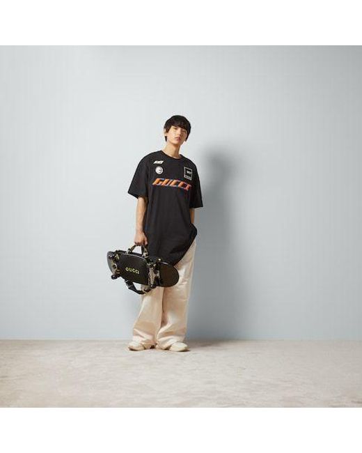 Gucci Black Moto Logo Long T-Shirt for men