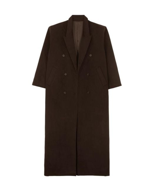 Frankie Shop Brown Gaia Oversized Double-Breasted Coat