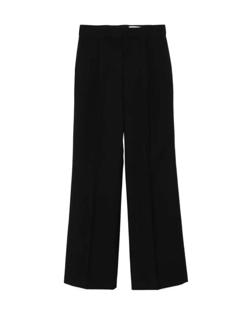 McQueen Black Pleat-Detail Trousers