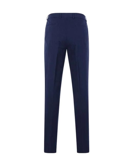 Brunello Cucinelli Blue Leisure-Fit Pleated Gabardine Trousers for men