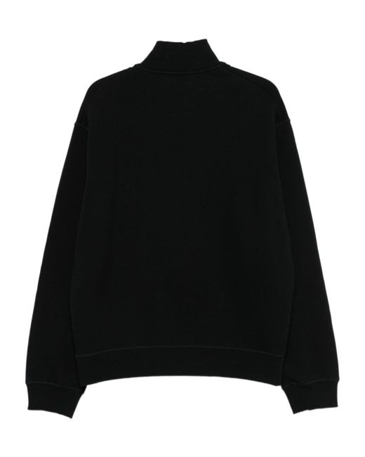 DSquared² Black Half-Zip Cotton Sweatshirt for men