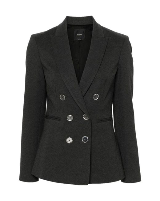 Pinko Black Full Milano-Knit Blazer