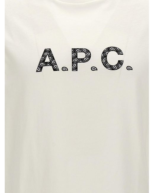 A.P.C. White 'James' T-Shirt for men