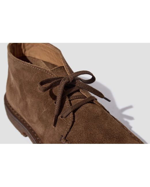 Drake's Brown Round-Toed Boots for men