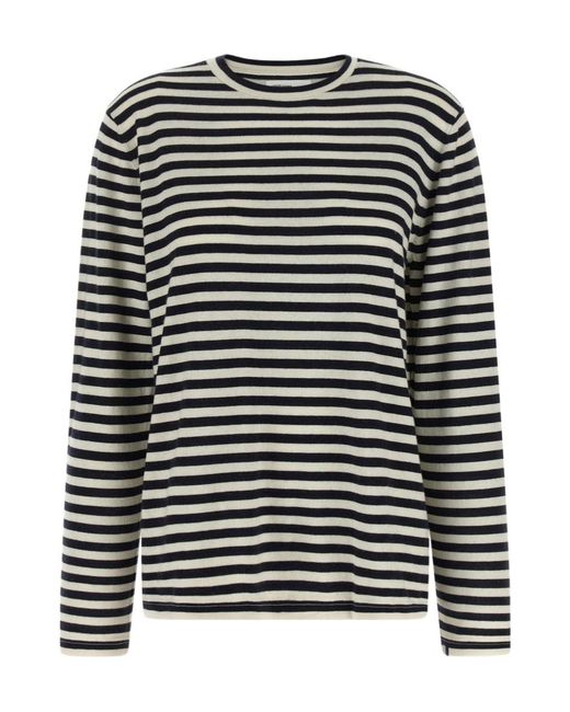 Extreme Cashmere Black Jones Striped Knitted Sweater