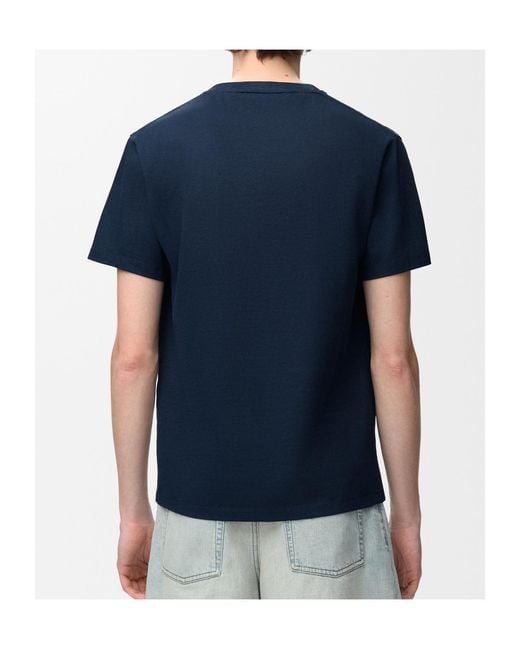 Loewe Blue Cotton Blend T-Shirt for men